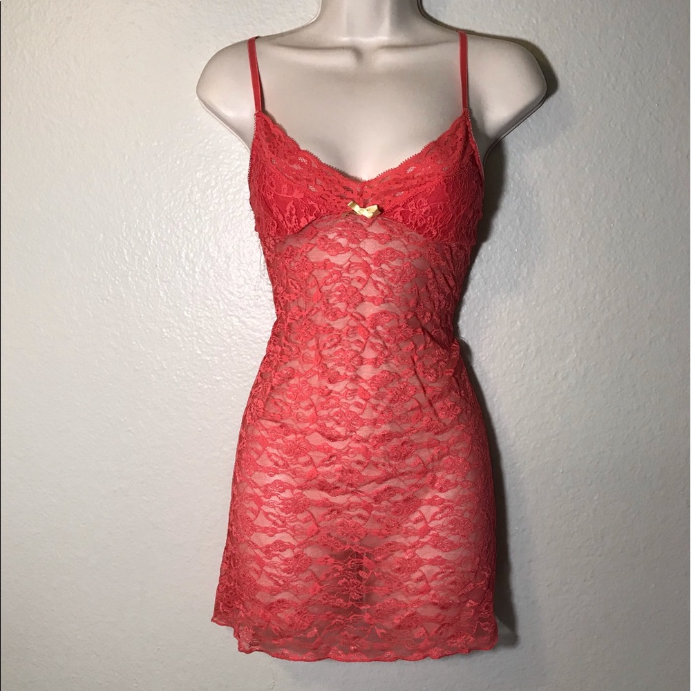 Jenny Jen Coral Pink Intimates Babydoll Chemise